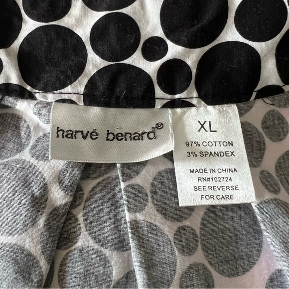 Black and white vintage polka dotted top XL - Picture 5 of 5